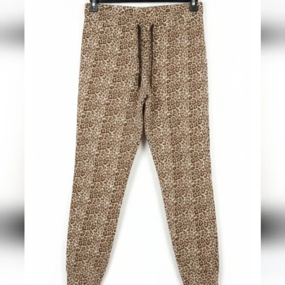 Serra Leopard Print Sleep Pant Joggers Women's Size Small - Picture 1 of 4